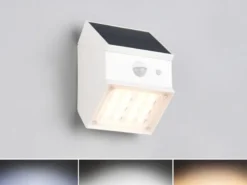 2er Set Solar Wandleuchte außen mit Bewegungsmelder, Licht drehbar, IP65, B: 9cm