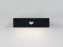 2er-Set Solar Wandleuchte außen mit Bewegungsmelder für Balkon wetterfest B 14cm
