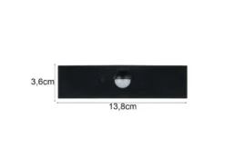 2er-Set Solar Wandleuchte außen mit Bewegungsmelder für Balkon wetterfest B 14cm