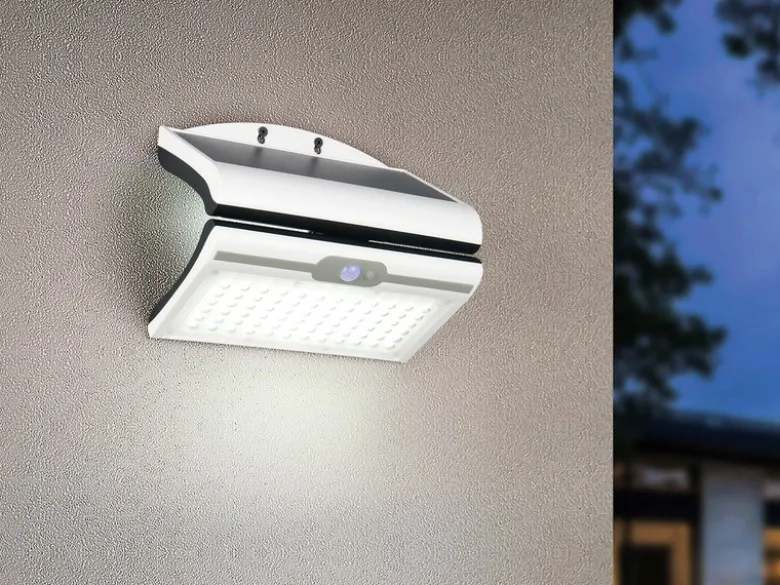 2er SET Solar Wandleuchte mit Bewegungsmelder & dezentem Dauerlicht