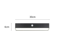 2er SET Solar Wandleuchten auch per USB aufladbar mit Bewegungsmelder, B: 30cm