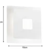 2er SET verstellbare LED Wandlampen Weiß eckig, Höhe 18cm