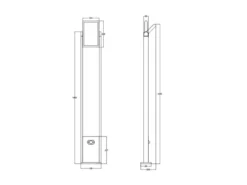 2er SET Wegeleuchten mit Solar und Strom, Hybrid mit Bewegungsmelder, Höhe 101cm