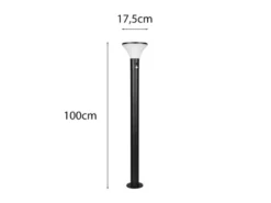 2er SET Wegeleuchten mit Solar und Strom, Hybrid mit Bewegungsmelder, Höhe 100cm