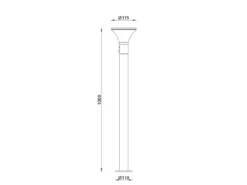 2er SET Wegeleuchten mit Solar und Strom, Hybrid mit Bewegungsmelder, Höhe 100cm