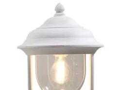 2er-Set weiße Sockelleuchten PARMA aus Aluminium, E27, IP43, H.: 54 cm