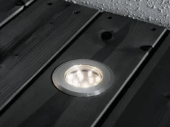 Erweiterungs 3er SET Mini LED Bodeneinbauspots Edelstahl/Glas Ø7cm IP44