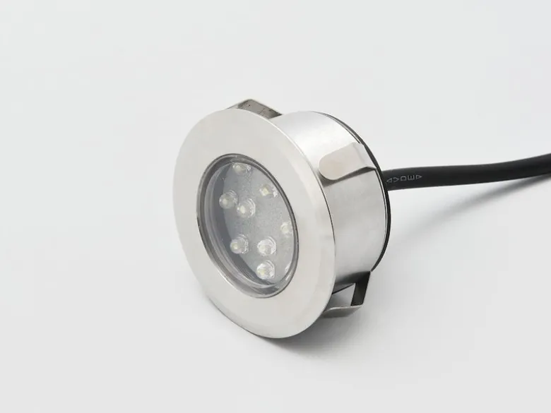 Erweiterungs 3er SET Mini LED Bodeneinbauspots Edelstahl/Glas Ø7cm IP44