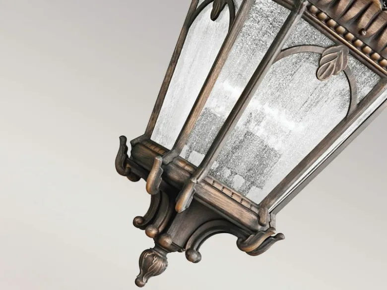Extra große antike LED Hängelaterne Aluminium Bronzefarbig, Ø 43cm