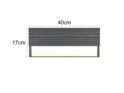 Flache LED Außenwandleuchte MARIZA aus Aluminium in Anthrazit, Breite 40cm