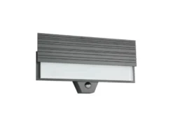 Flache LED Außenwandleuchte MARIZA mit Bewegungsmelder in Anthrazit, Breite 40cm