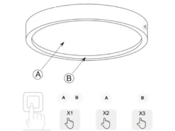 Flache LED Deckenleuchte DOHA mit 2 Lichtfarbe in Messing, Ø 45cm
