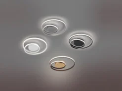 Flache LED Deckenleuchte ZIBAL Weiß, stufenweise dimmbar, Ø 39cm