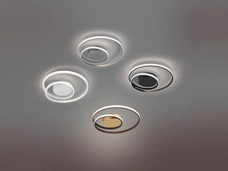 Flache LED Deckenleuchte ZIBAL Weiß, stufenweise dimmbar, Ø 39cm