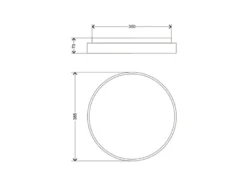 Flache LED Innen Deckenleuchte LOODY mit Bewegungsmelder Ø 38cm