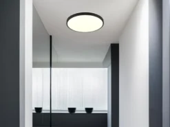 Flache LED Innen Deckenleuchte LOODY mit Bewegungsmelder Ø 38cm
