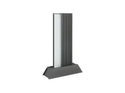 Flache LED Sockelleuchte MARIZA aus Aluminium in Anthrazit, Höhe 50cm