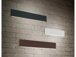 Flache LED Wandleuchte CONCHA Up and Down Weiß - 3 Stufen Dimmer, Breite 47cm