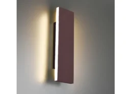 Flache LED Wandleuchte CONCHA Up and Down Rostoptik - 3 Stufen Dimmer, B: 28cm