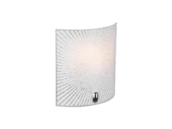 Flache LED Wandleuchte mit Glas Lampenschirm Weiß, Höhe 22cm