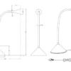 Flexible 2in1 LED Tischlampe & Wandlampe VIPER in Weiß, Schalter am Fuß