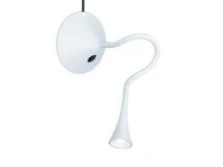 Flexible 2in1 LED Tischlampe & Wandlampe VIPER in Weiß, Schalter am Fuß