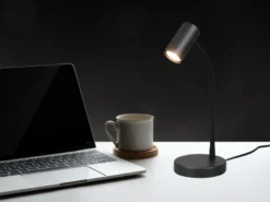 Flexible LED Schreibtischlampe Schwarz, Höhe 28cm