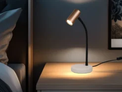 Flexible LED Schreibtischlampe Coffee / Grau, Höhe 28cm
