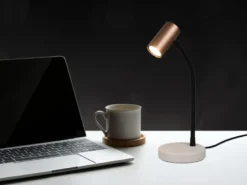 Flexible LED Schreibtischlampe Coffee / Grau, Höhe 28cm