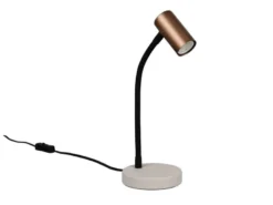 Flexible Schreibtischlampe TARYN Coffee / Grau, Höhe 28cm