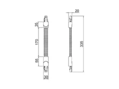 Flex-Verbinder Grau für 2-Phasen Schienensystem DUOline