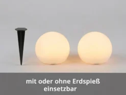 Garten Solarkugel MELO mit Fernbedienung dimmbar & Farbwechsel Ø 30cm