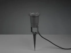 Gartenstrahler mit Erdspieß, 5m Anschlußkabel, Stecker & GU10 LED Ø 9cm
