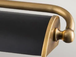Große Bilderleuchte WINCHFIELD verstellbar, Schwarz-Altmessing, Breite 70cm