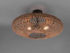 Große Deckenleuchte HEDDA Korbgeflecht aus Sisal, Ø 52cm