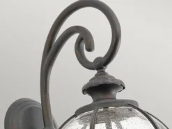 Große LED Außenwandleuchte im Jugendstil, Anthrazit Höhe 49cm