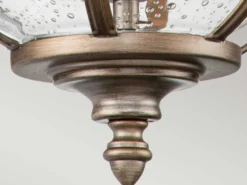 Große LED Außenwandleuchte im Jugendstil, Bronze Höhe 49cm
