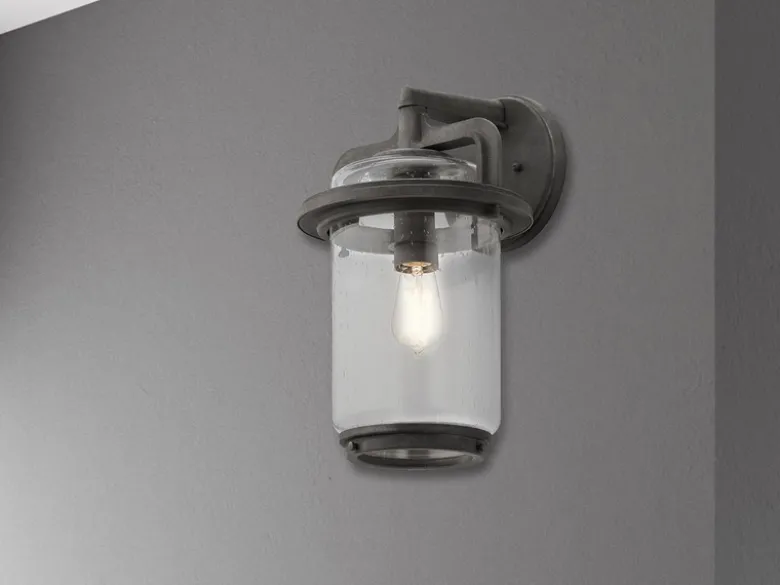 Große LED Außenwandleuchte im Vintage Industrial Style, Höhe 44cm