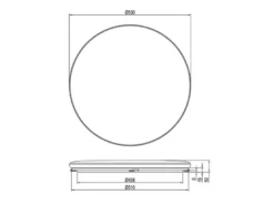 Große LED Deckenleuchte BLANCA flach, hell & dimmbar, Warmweiß Ø 53cm