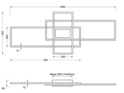 Große LED Deckenleuchte CANTA hell mit 6.600 Lumen, dimmbar, Anthrazit B: 105cm