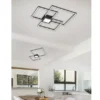 Große LED Deckenleuchte HYDRA dimmbar & extra flach, Anthrazit, Breite 65cm