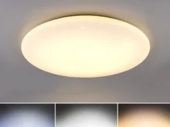 Große LED Deckenleuchte NAGANO extra hell, dimmbar mit Fernbedienung, Ø 79cm