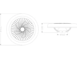 Große LED Deckenleuchte STOCKHOLM mit Ventilator & Fernbedienung Weiß, Ø 73,5cm