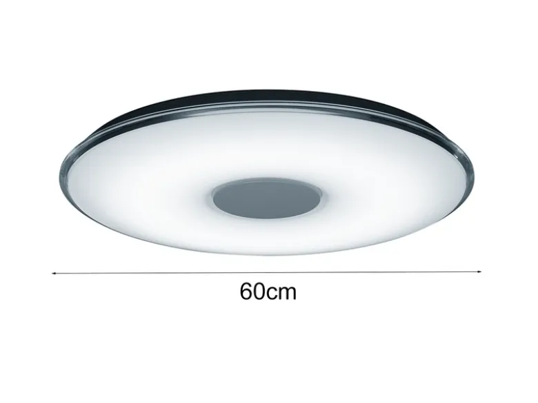 Große LED Deckenleuchte TOKYO flach mit Fernbedienung dimmbar, Ø60cm