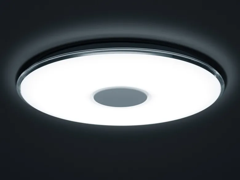 Große LED Deckenleuchte TOKYO flach mit Fernbedienung dimmbar, Ø60cm