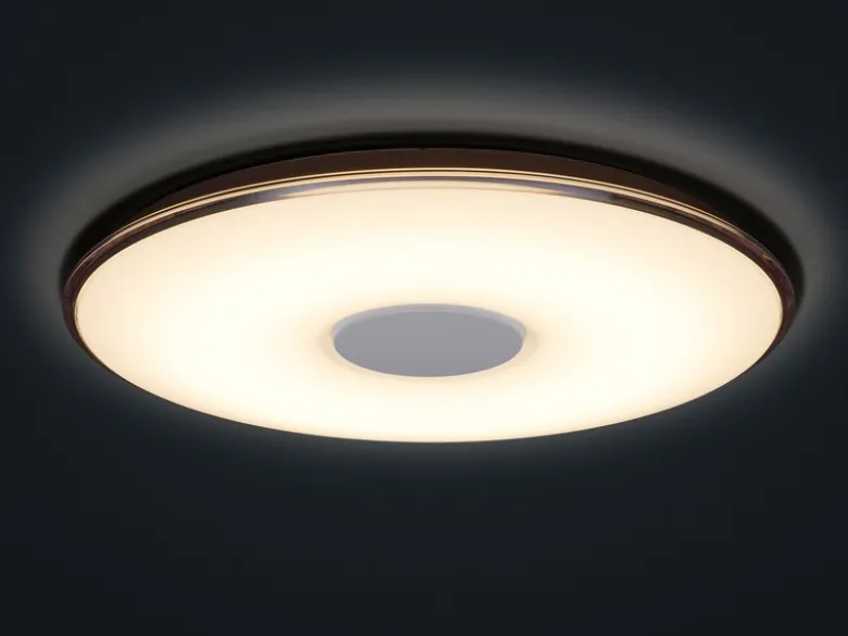 Große LED Deckenleuchte TOKYO flach mit Fernbedienung dimmbar, Ø60cm
