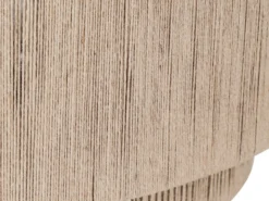 Große LED Pendelleuchte 1-flammig aus Jute Natur im Boho Stil, Ø 60cm