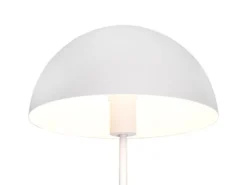 Große LED Tischleuchte aus Metall Weiß in Pilzform, Höhe 45cm