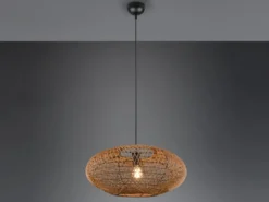 Große Pendelleuchte HEDDA Korbgeflecht aus Sisal 1-flammig, Ø 52cm