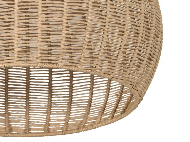 Große Pendelleuchte JANNE 1-flammig mit Lampenschirm aus Jute, Ø 54cm
